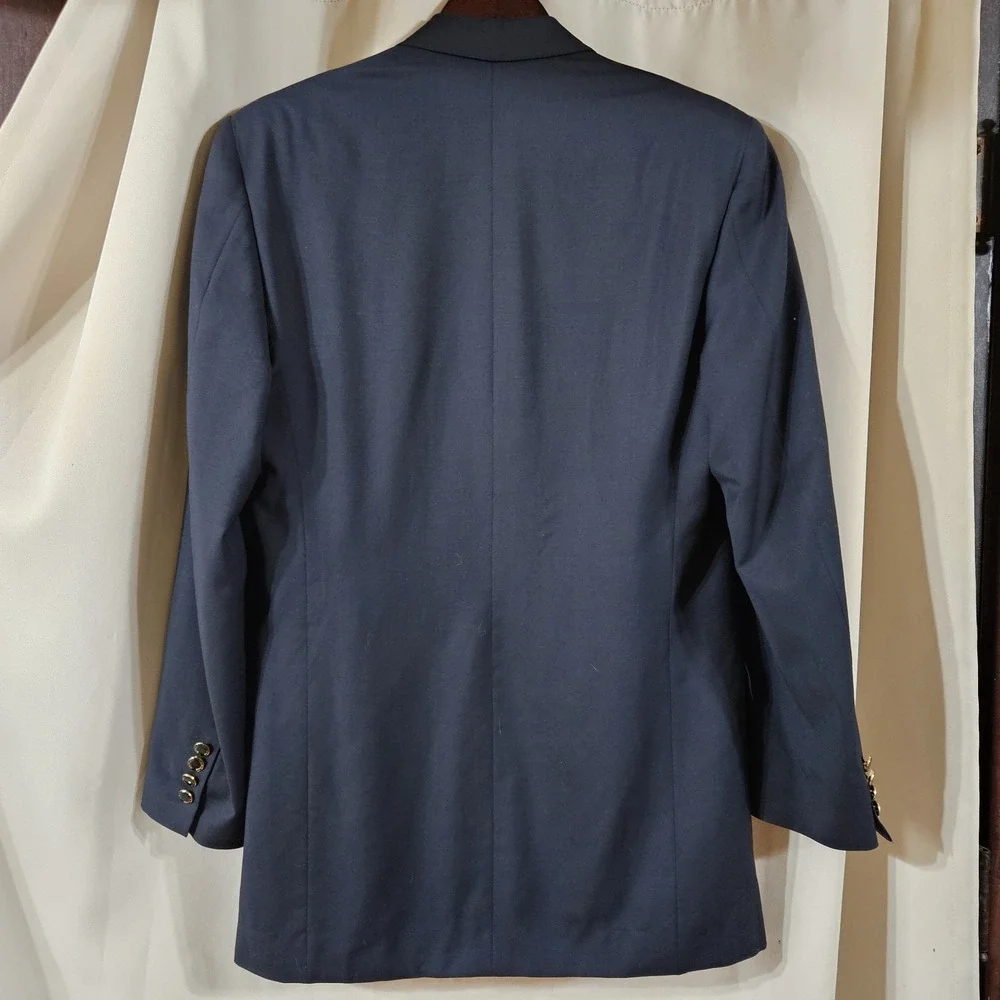 Canali Italy 100% Wool Dark Navy 1‎ Piece Suit Blazer 54L 13320/00 Gold Buttons